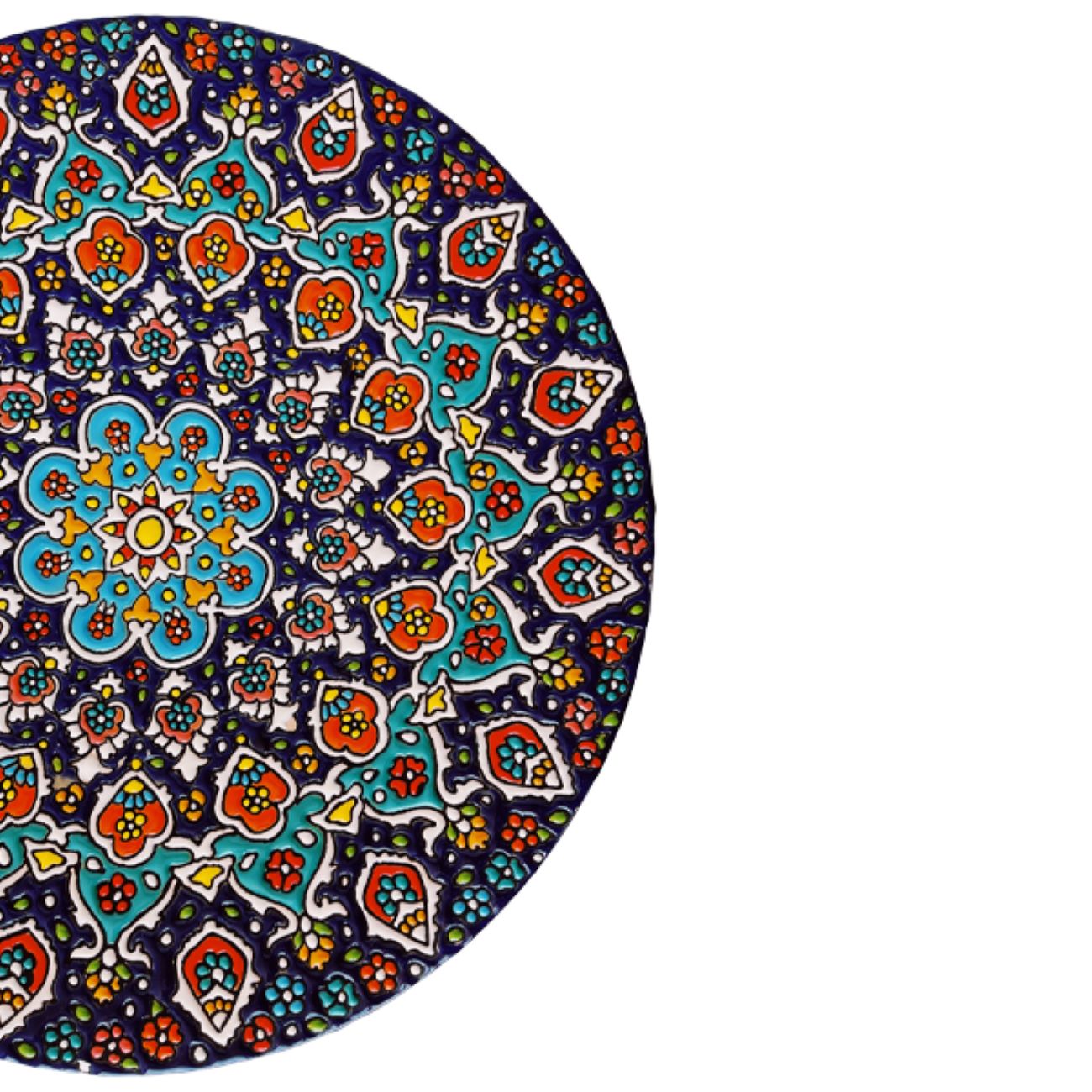 装饰陶瓷盘——波斯掐丝珐琅优雅手工制品