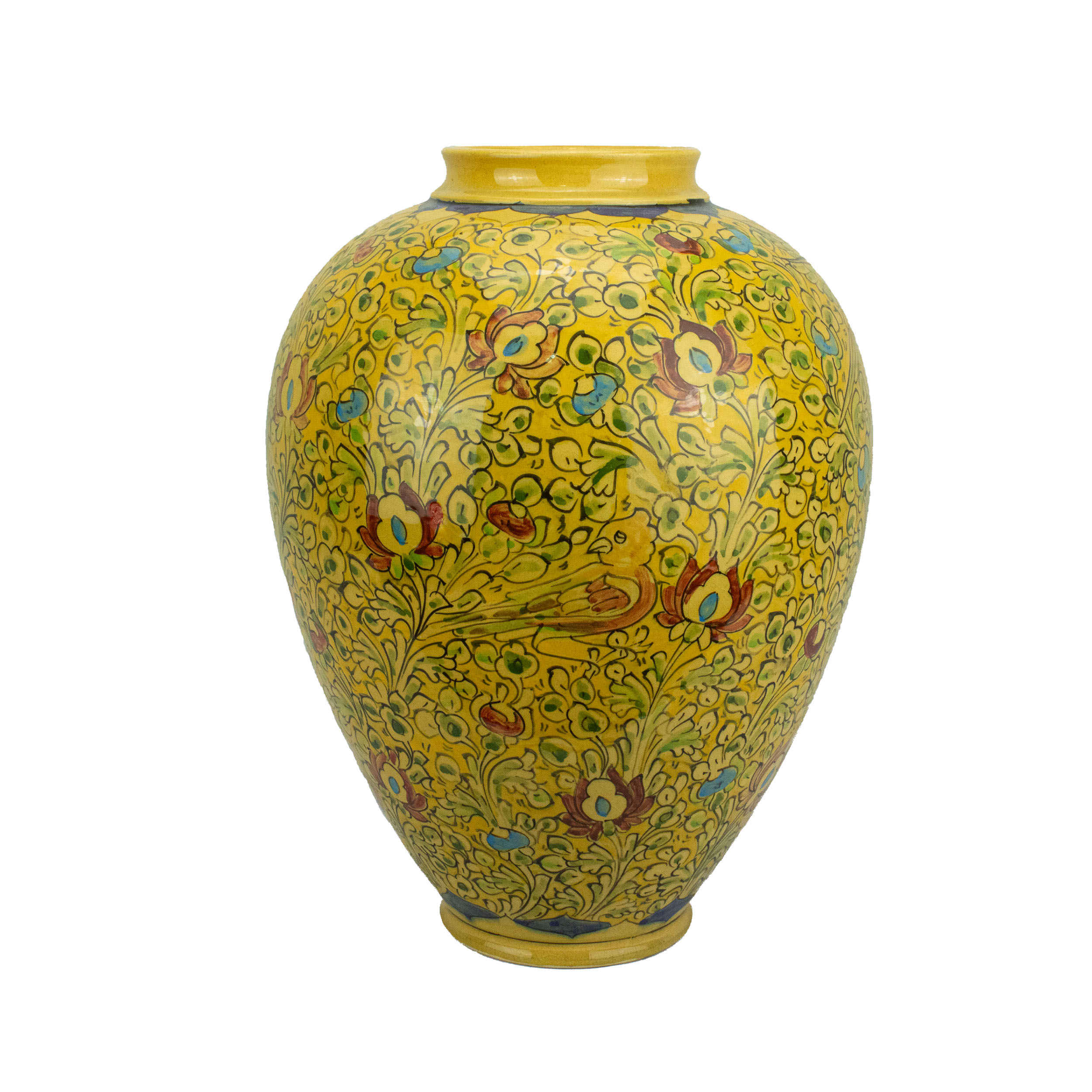 Main image of 手工波斯陶瓷花瓶 – 手绘 Gol o Morgh 图案