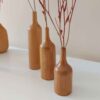 Thumbnail 2: 手工装饰单枝花瓶 – 天然实木 3件套