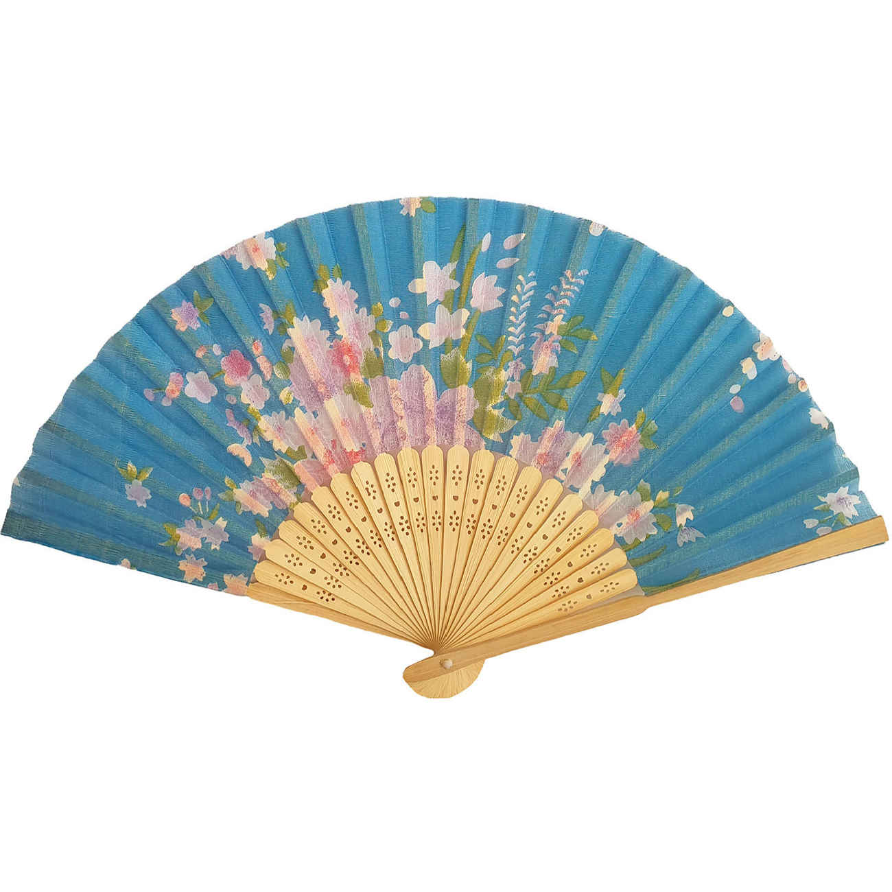 Main image of 折叠手扇 – 花卉图案，实用时尚