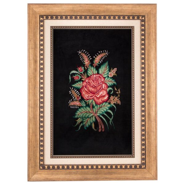 波斯手工打结挂毯 – 库姆玫瑰图案