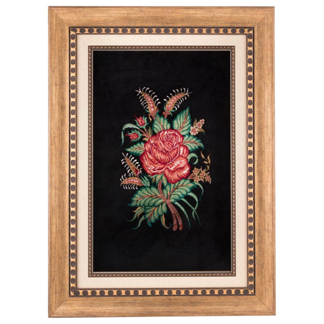 Main image of 波斯手工打结挂毯 – 库姆玫瑰图案