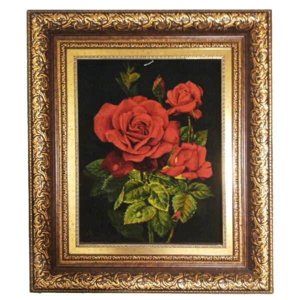 波斯手工打结挂毯 – 大不里士玫瑰图案