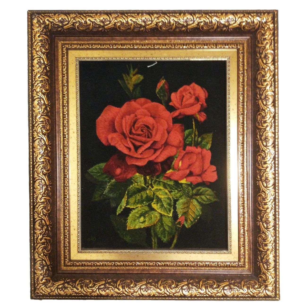 Main image of 波斯手工打结挂毯 – 大不里士玫瑰图案