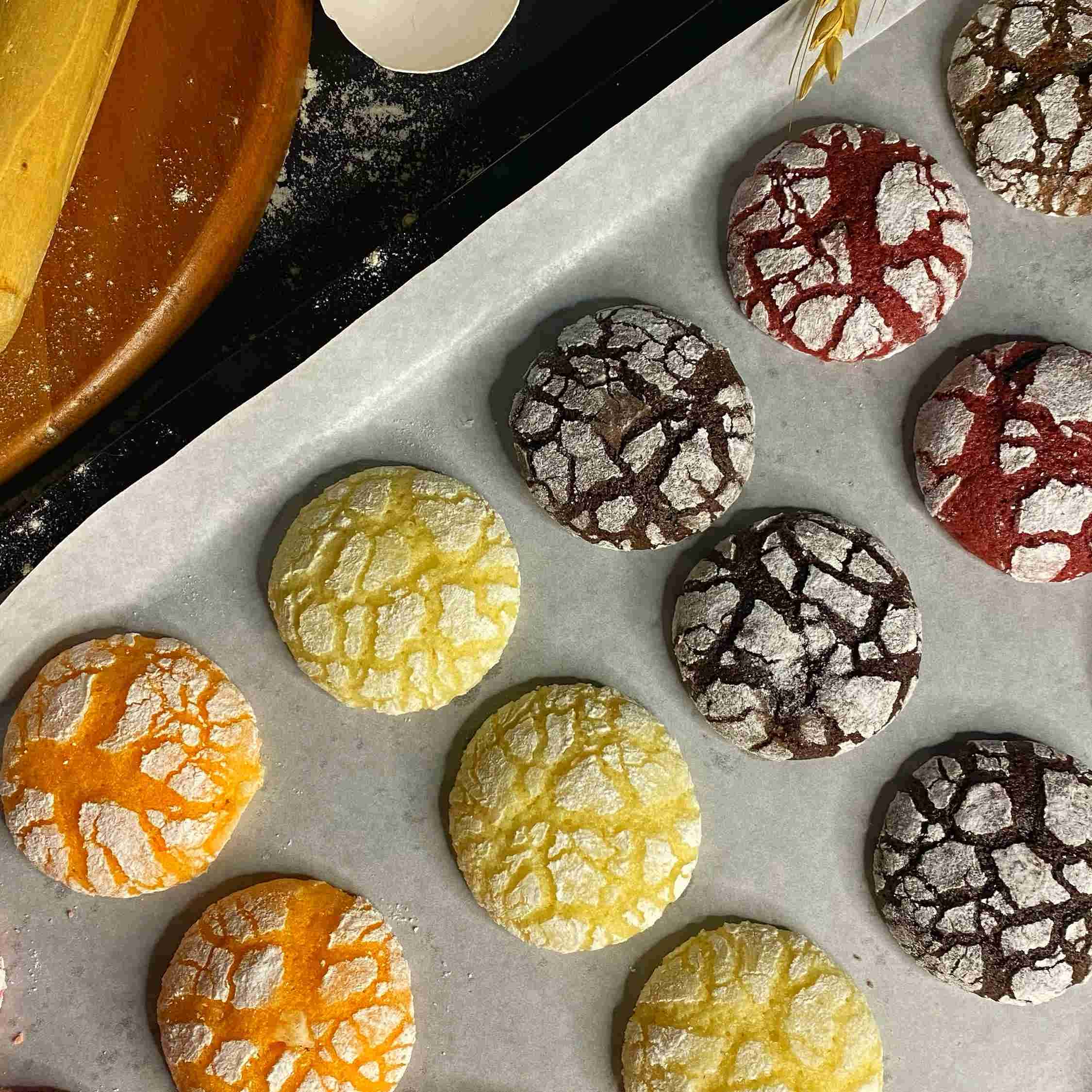 自制裂纹饼干 720克 六种巧克力与水果口味混合