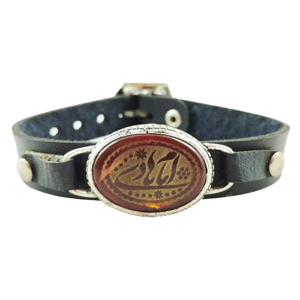 男士伊斯兰皮革玛瑙手链