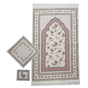 伊斯兰纤薄祈祷垫 Sajadah —— 雪尼尔花卉款
