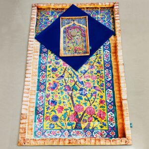 伊斯兰纤薄天鹅绒祈祷垫 Janamaz/Sajadah —— 波斯瓷砖图案款