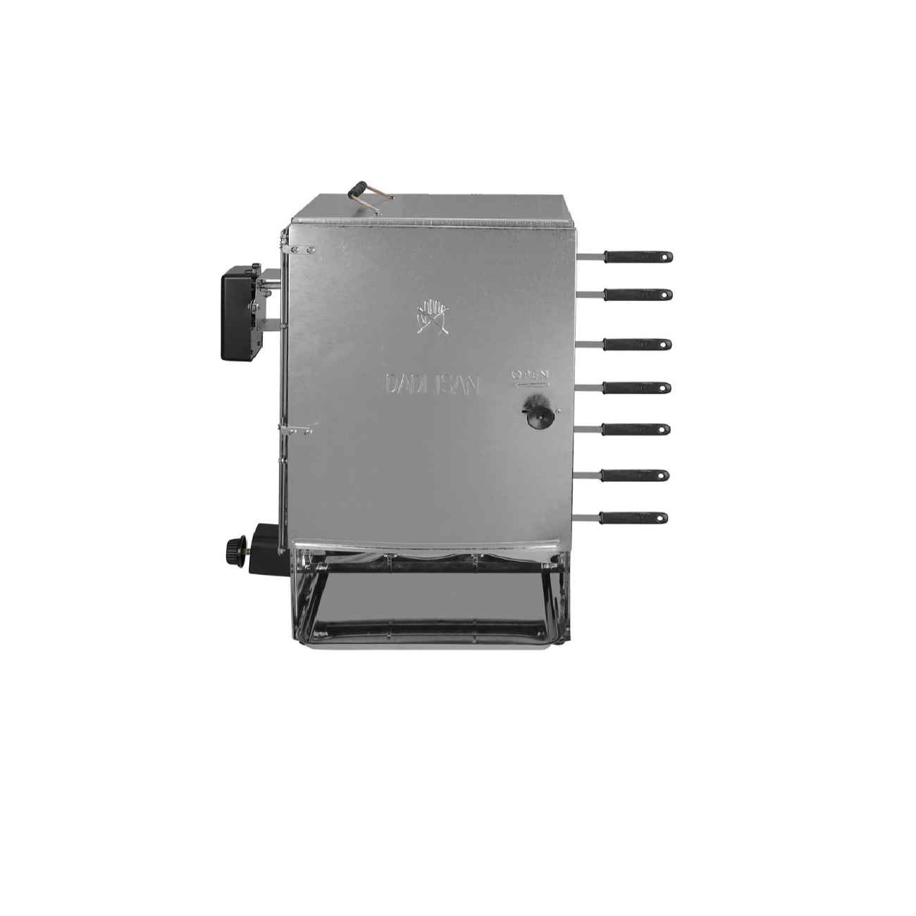 垂直烤肉燃气烤架 – 自动旋转,14 串烧烤架