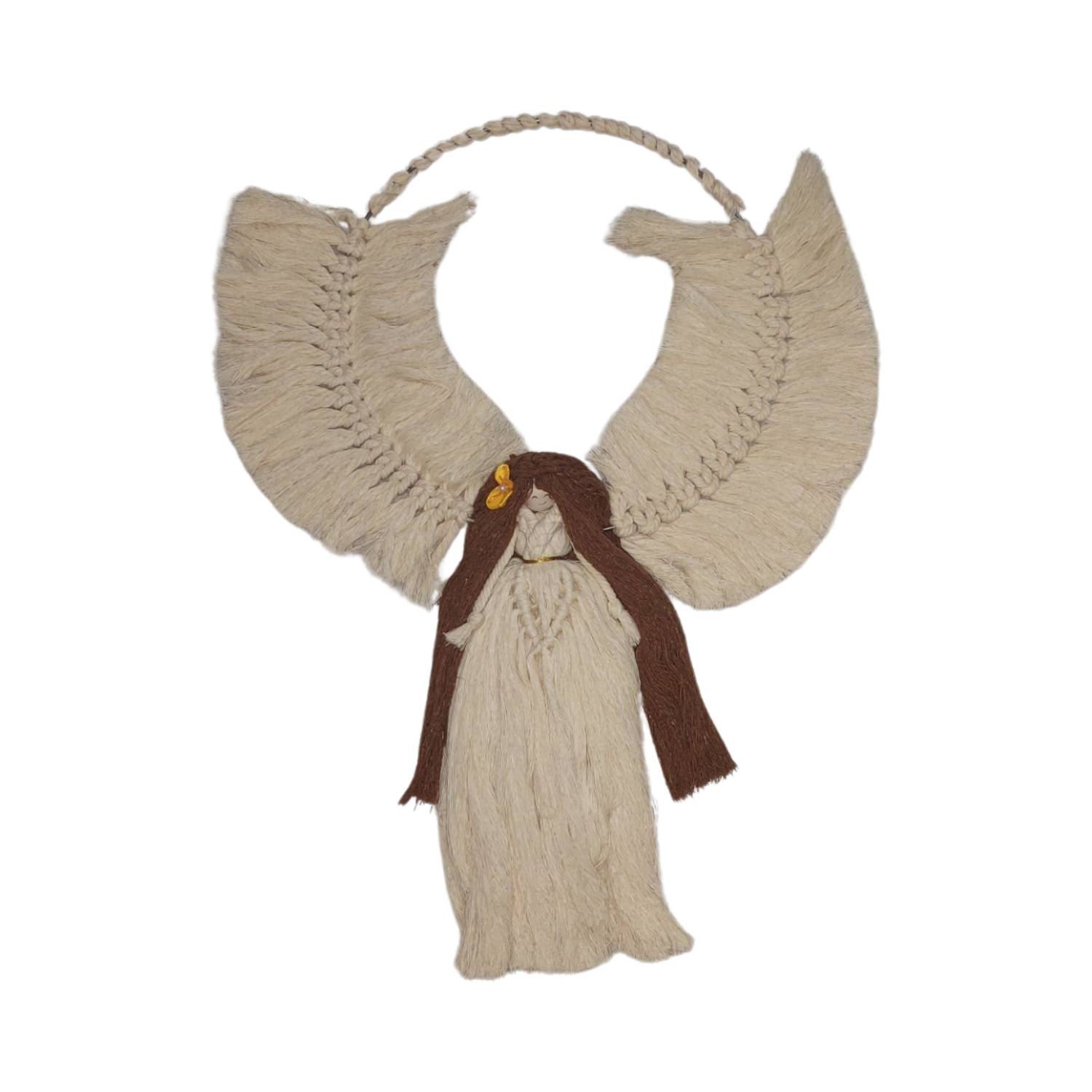 Main image of 波西米亚风编绳挂毯 – 手工编织，天使款