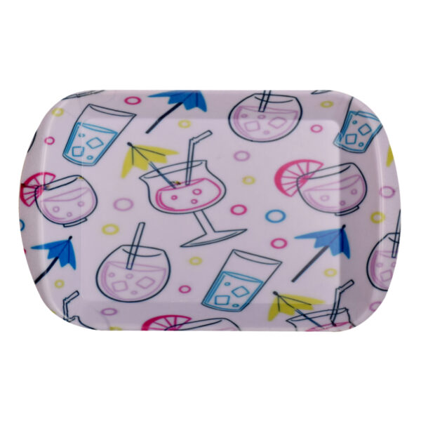 三件套美耐皿餐盘 – 耐用轻便，夏季饮品图案