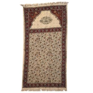 波斯印花祈祷垫 Janamaz/Sajadah —— Kalamkari花卉图案