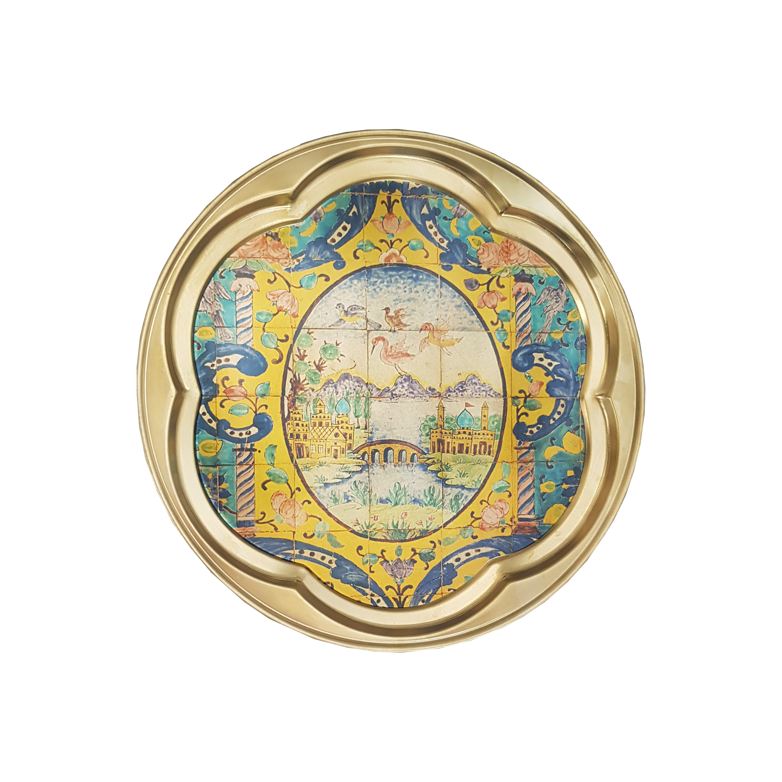 Main image of 波斯黄铜托盘 – 风景优雅设计
