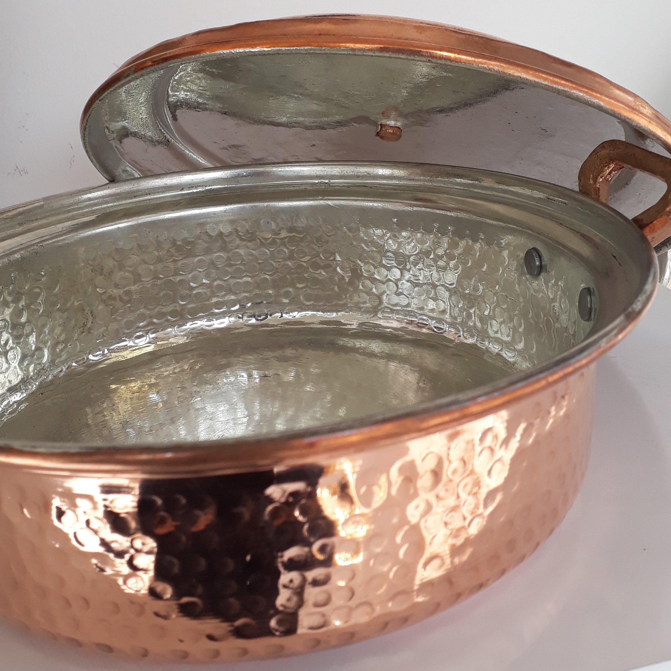 波斯铜煎锅 – 手工锤制带盖 (Aidin 型号)