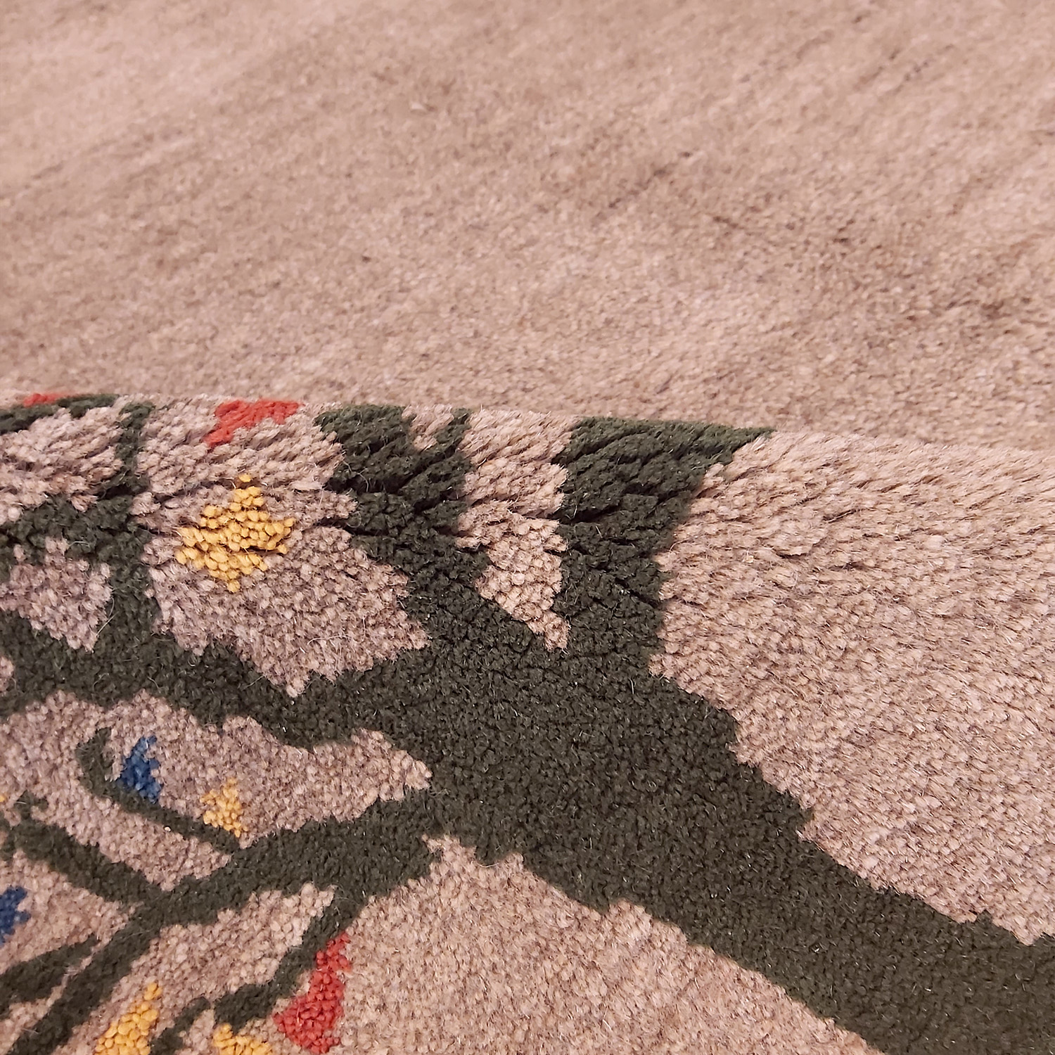 波斯加贝毯羊毛地毯 手工编织于设拉子 树图案棕色