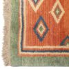 Thumbnail 5: 波斯加贝毯羊毛地毯 手工编织于法尔斯 几何橙色