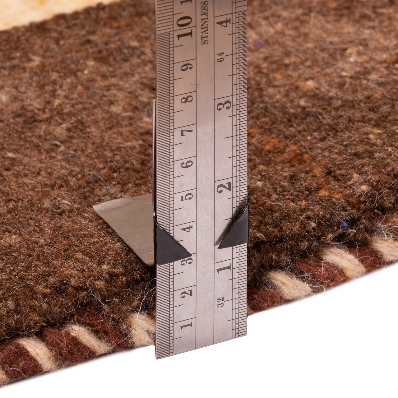 波斯加贝毯羊毛地毯 手工编织于法尔斯 带边框动物图案