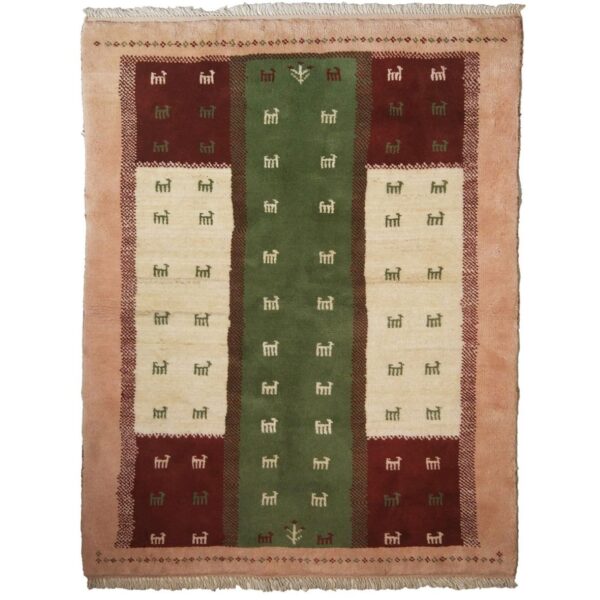 波斯卡什库利加贝毯羊毛地毯 手工编织于法尔斯 动物图案