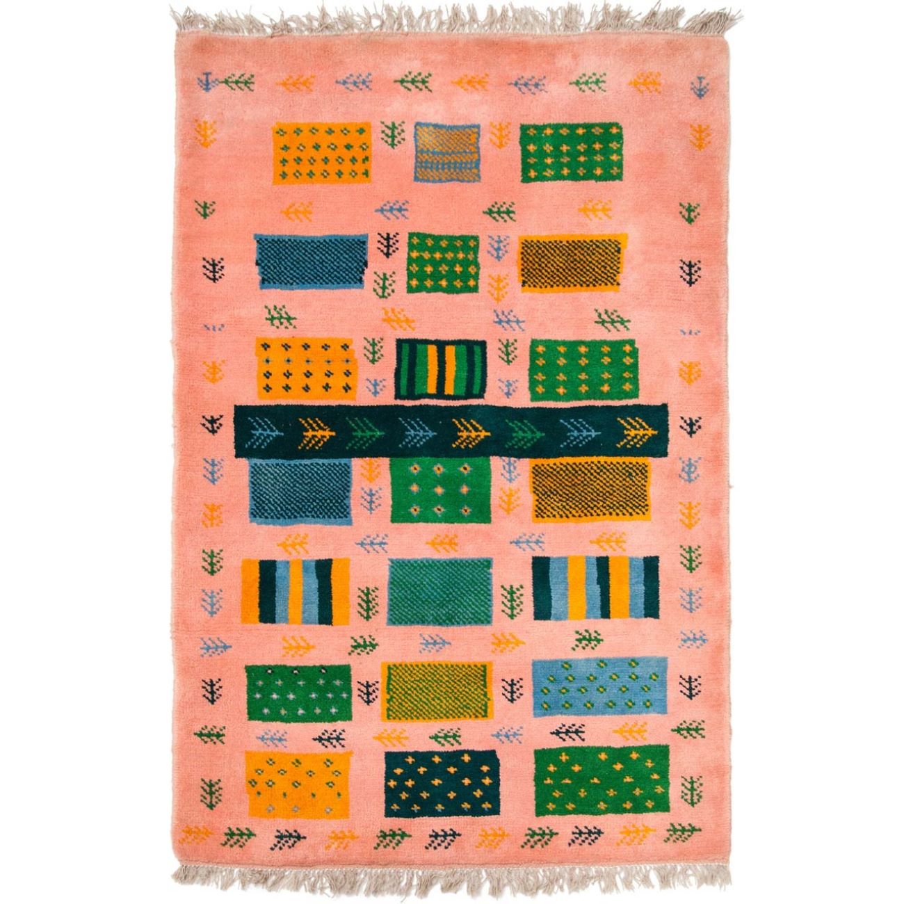 Main image of 波斯卡什库利加贝毯羊毛地毯 手工编织于戈莱斯坦 粉色