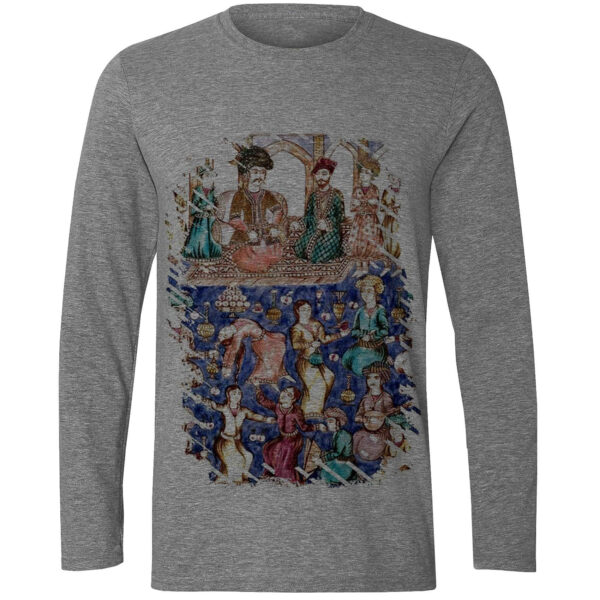 男款长袖传统设计T恤——波斯文化风格