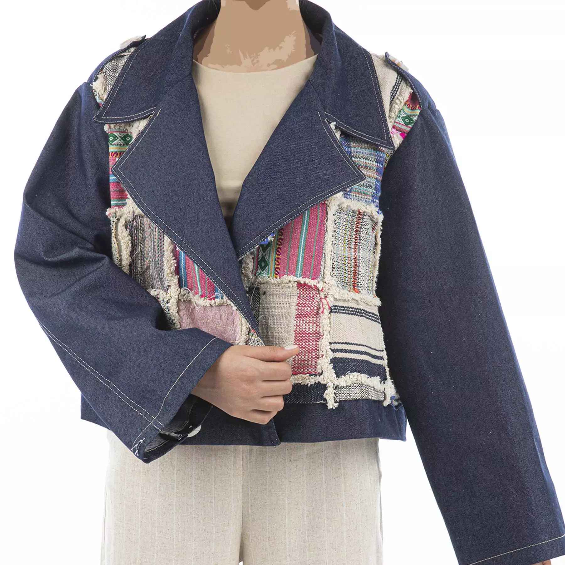 Main image of 波斯宽松女款Manto，拼布设计