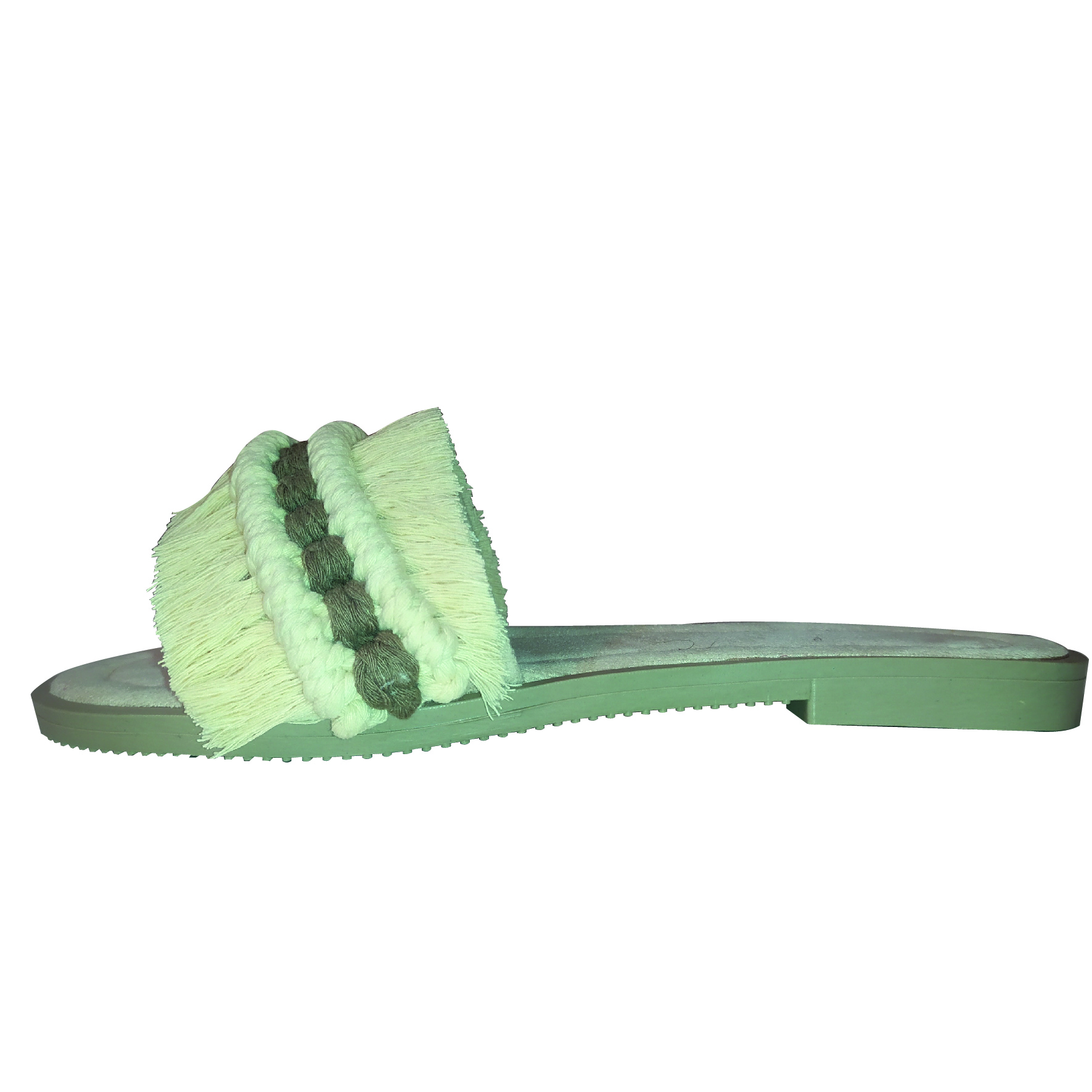 Main image of 波西米亚风格编织女士平底拖鞋，Baft款