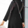 Thumbnail 7: 波斯女款Manto，黑色绉纱面料，型号Pargol