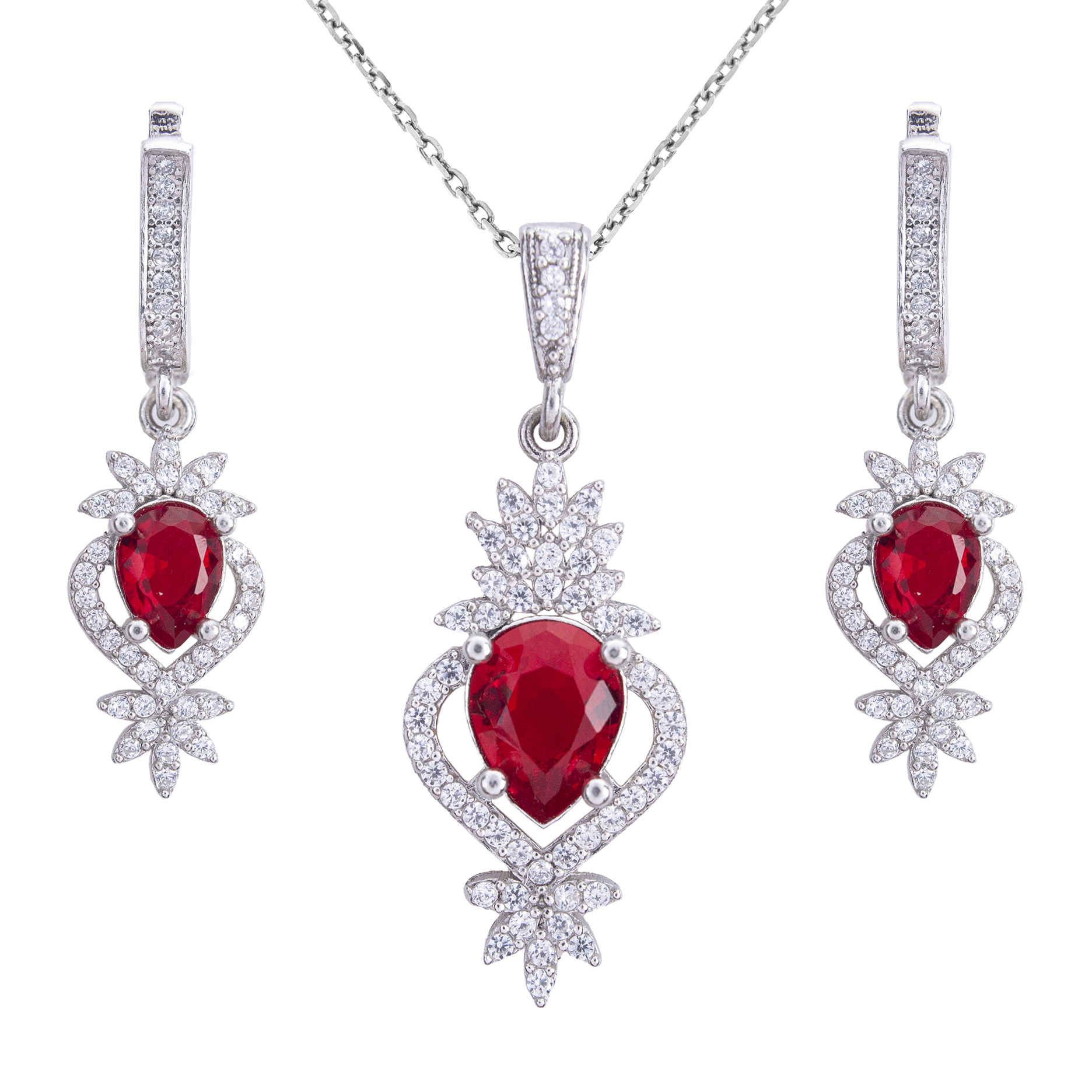Main image of 波斯银饰珠宝套装 配红宝石 女款 Amilis款