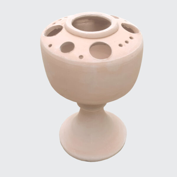 陶瓷脚杯化妆刷架，艺术手工制作