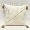 Thumbnail 3: 打结绣靠垫套 – 奶油色长叶子刺绣设计