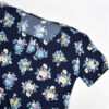 Thumbnail 4: 女款短袖棉质衬衫，花卉图案