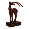 Thumbnail 3: 木质瞪羚雕像 – 手工野生动物艺术摆件