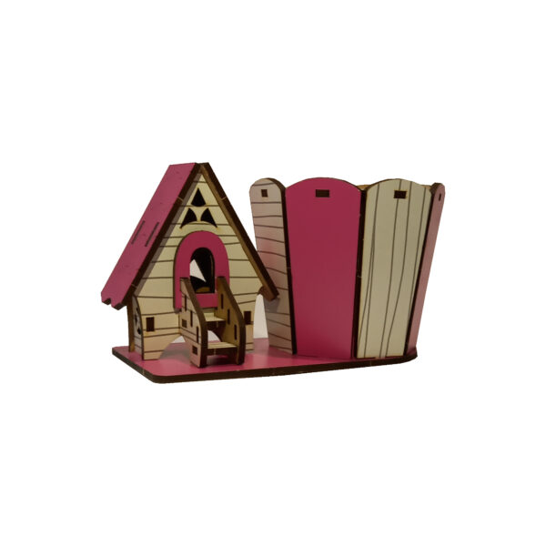 木制化妆刷架收纳器，乡村小屋风格