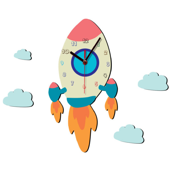 木质儿童挂钟 – 飞机款