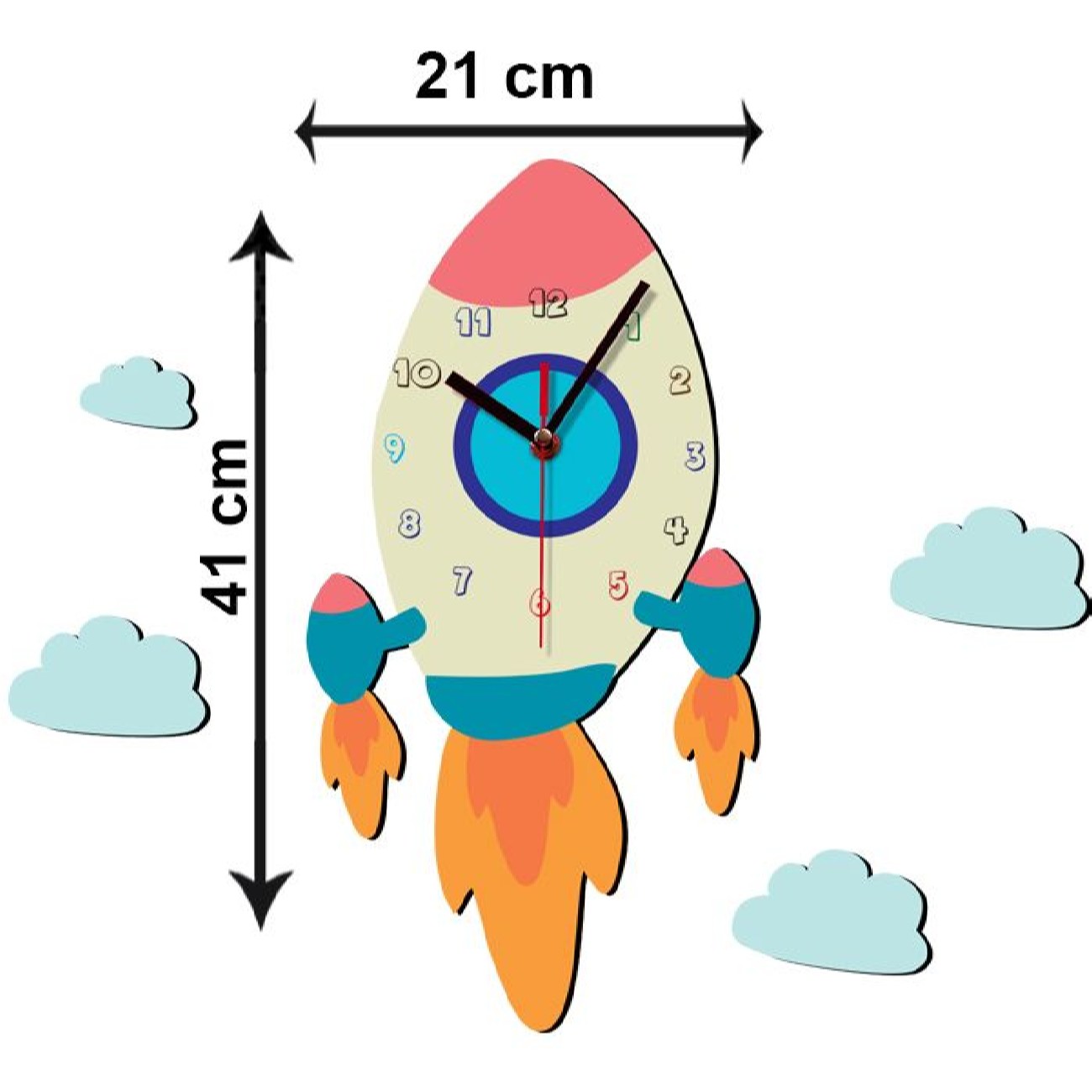 木质儿童挂钟 – 飞机款