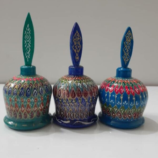 木制波斯 Surma Dani 眼影瓶，波斯风格设计（x3）