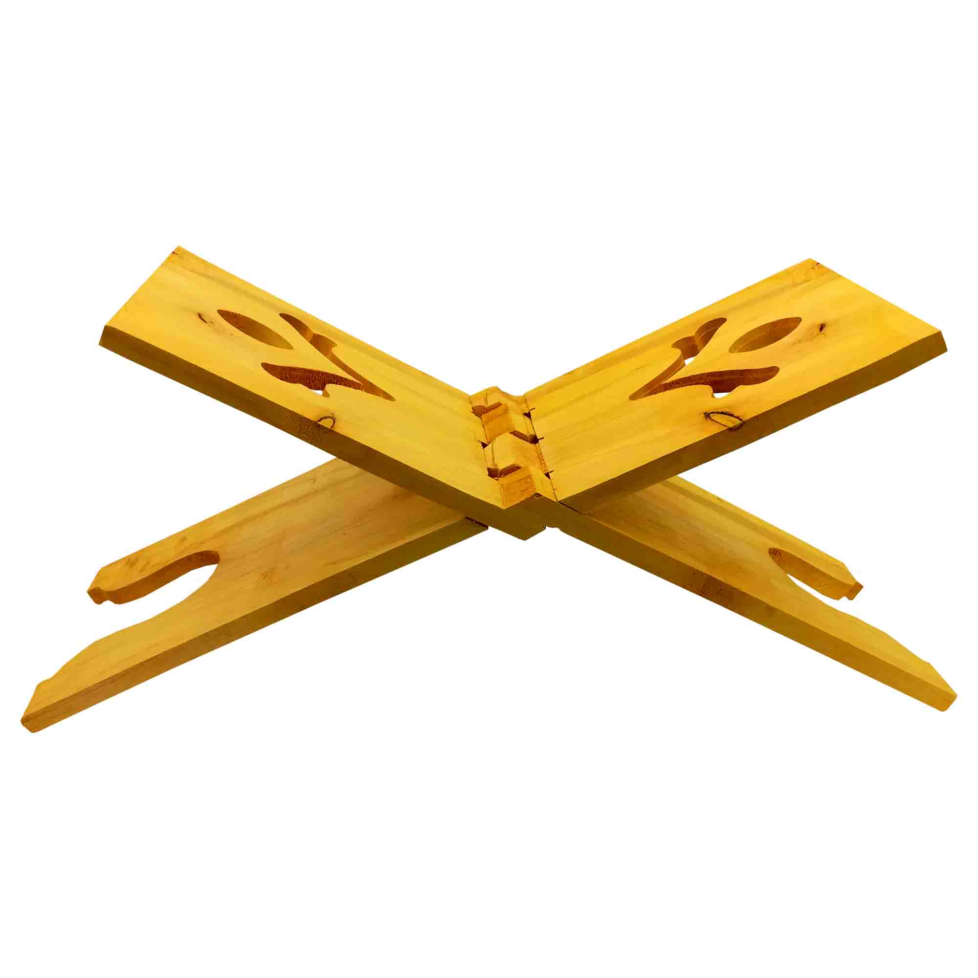 可折叠木质古兰经支架 —— 郁金香图案款