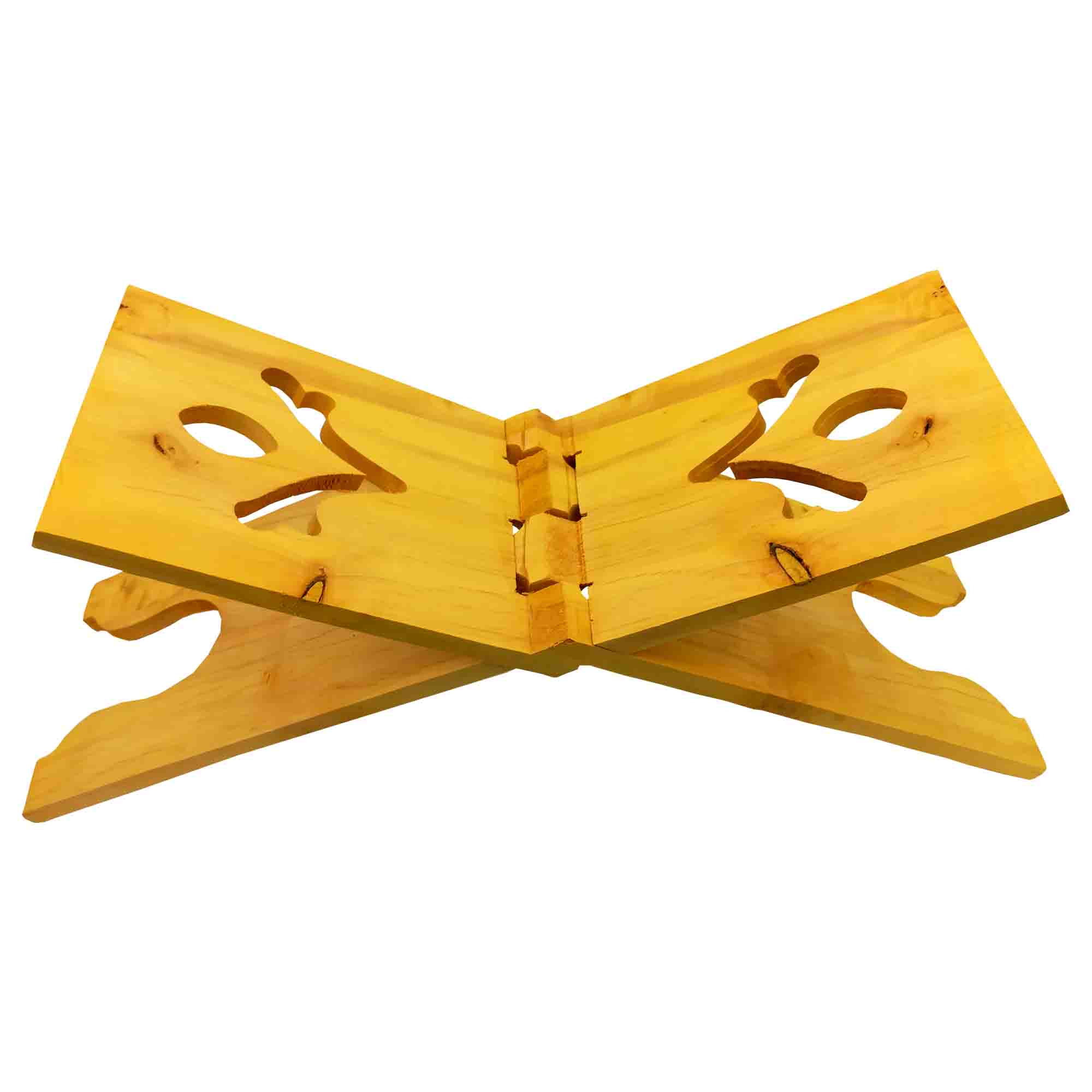 Main image of 可折叠木质古兰经支架 —— 郁金香图案款