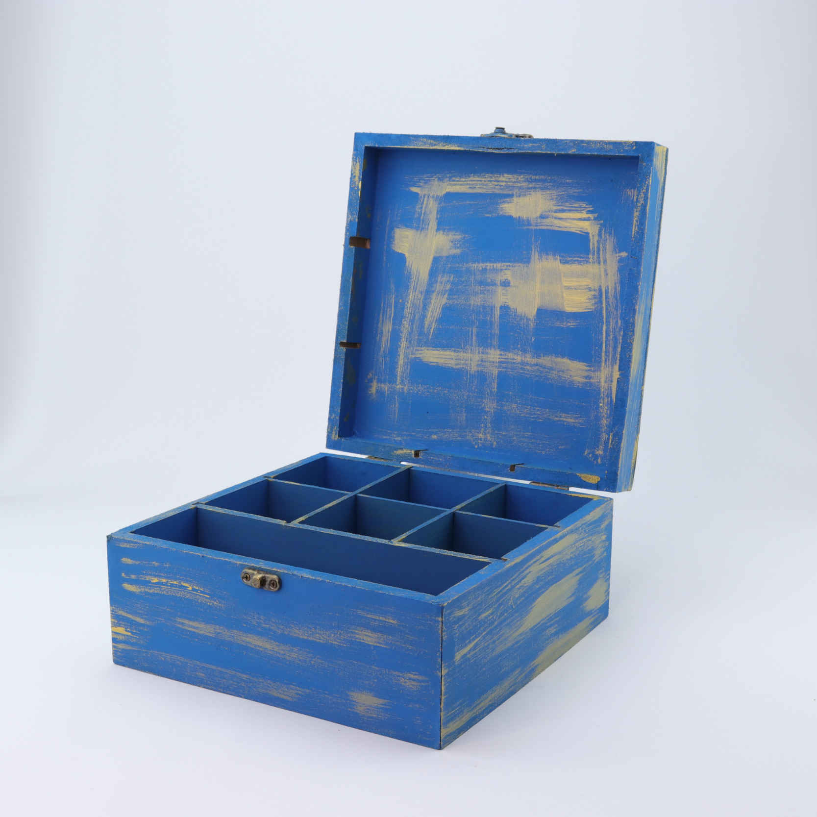 独特木质茶叶盒 – 世界地图印花款