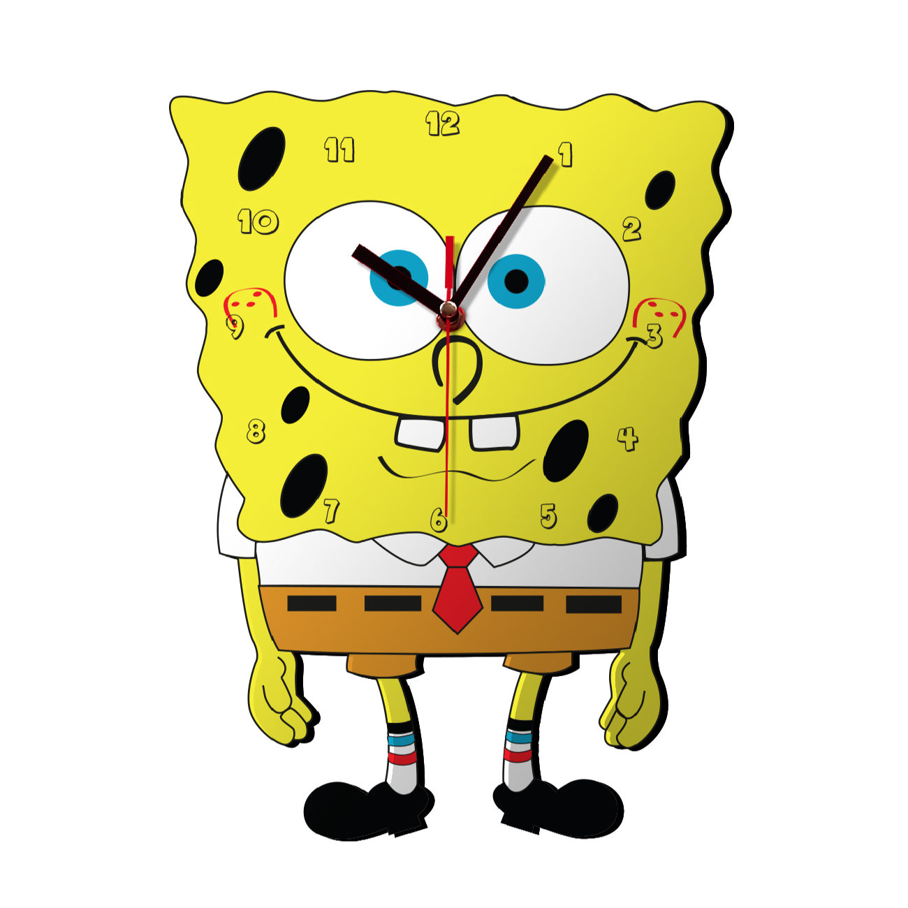 Main image of 木质儿童挂钟 – 海绵宝宝款式