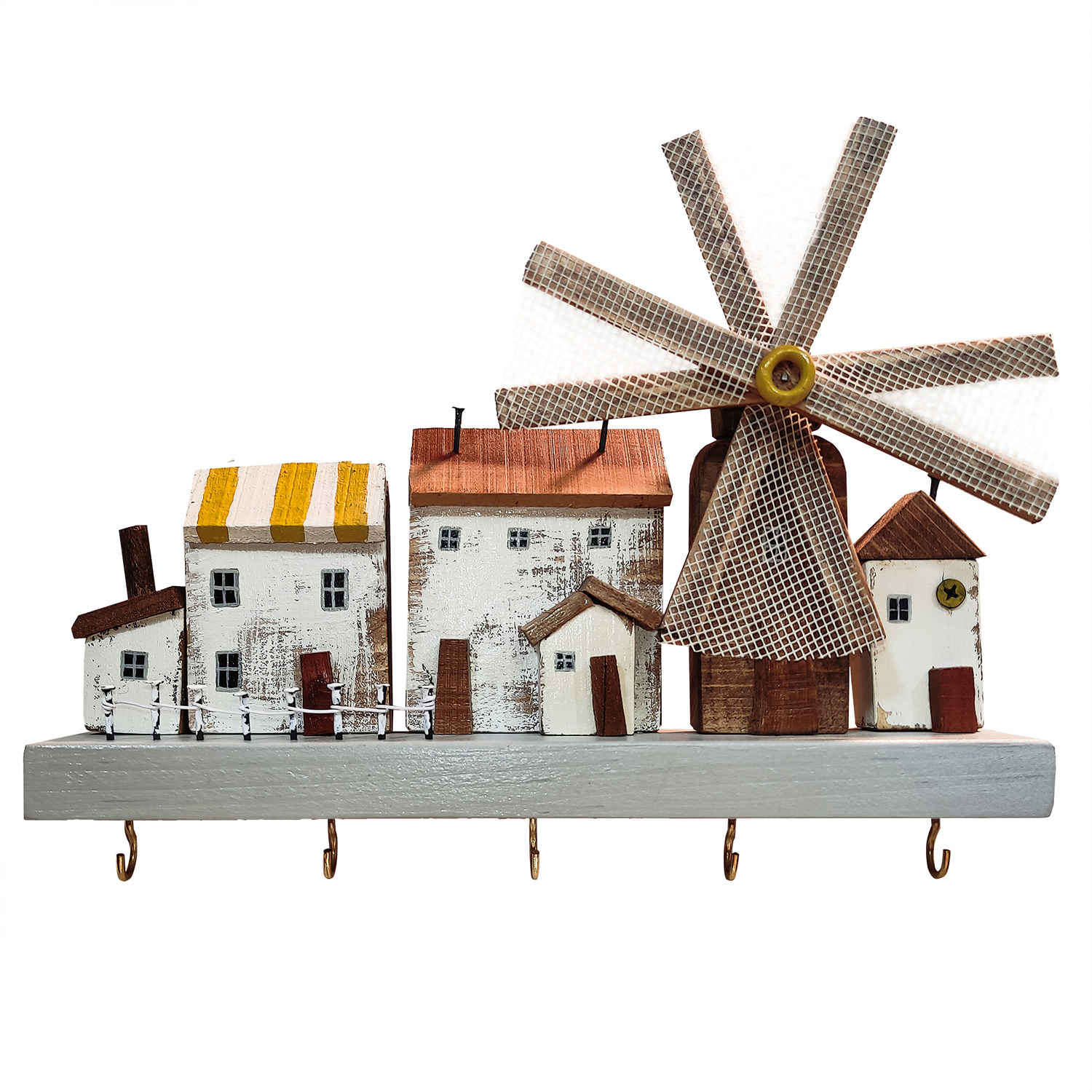 Main image of 木质墙面钥匙挂架 – 小屋设计