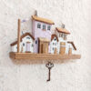 Thumbnail 3: 装饰手工墙面钥匙挂钩 – 五钩村庄款