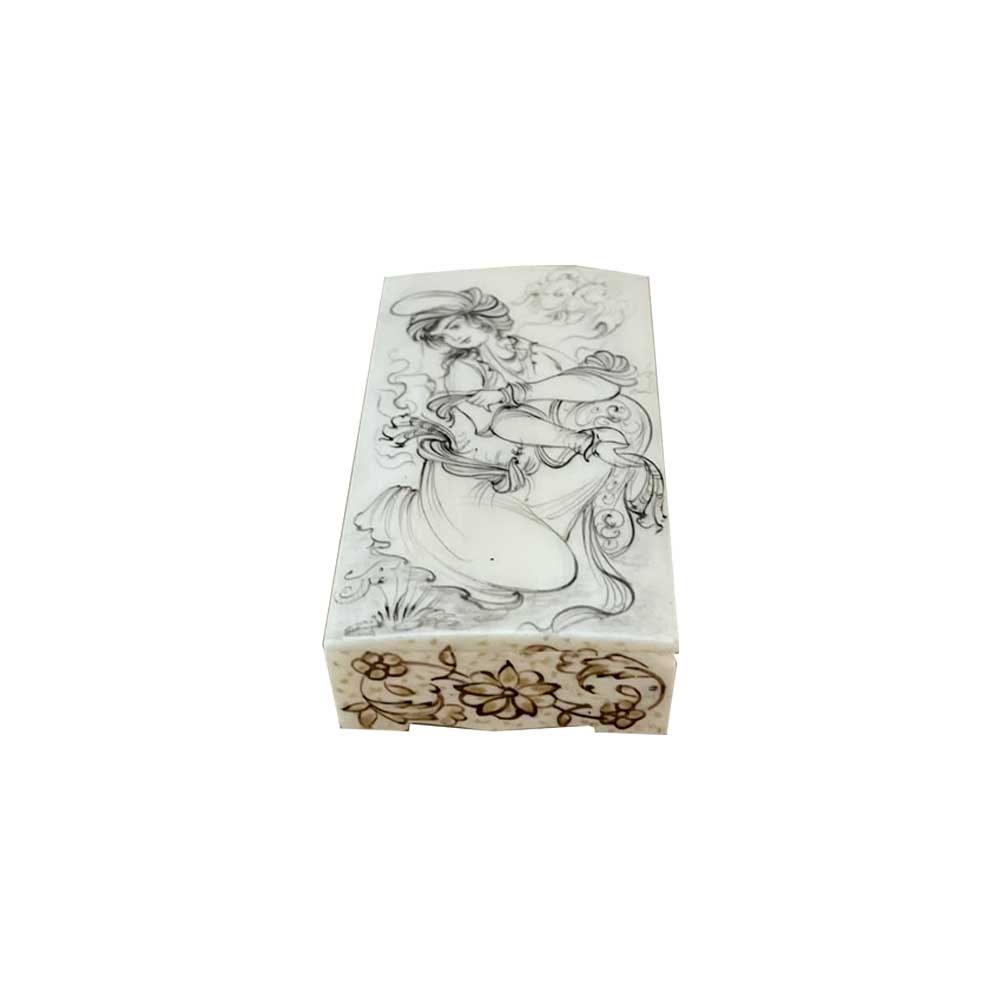 Main image of 手工骨质首饰盒，波斯风格莎赫拉萨德图案