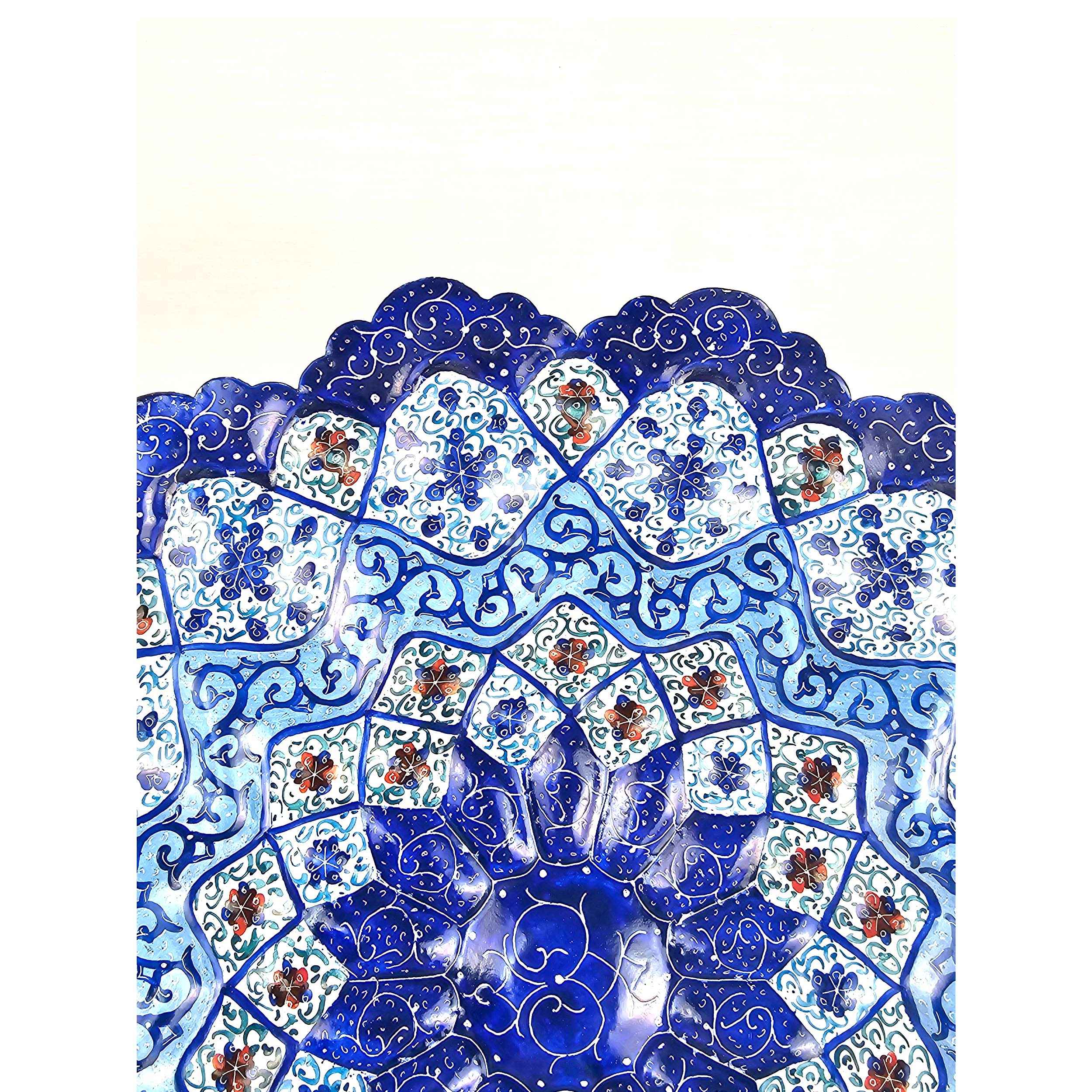 装饰铜盘——波斯掐丝珐琅手绘搪瓷墙饰