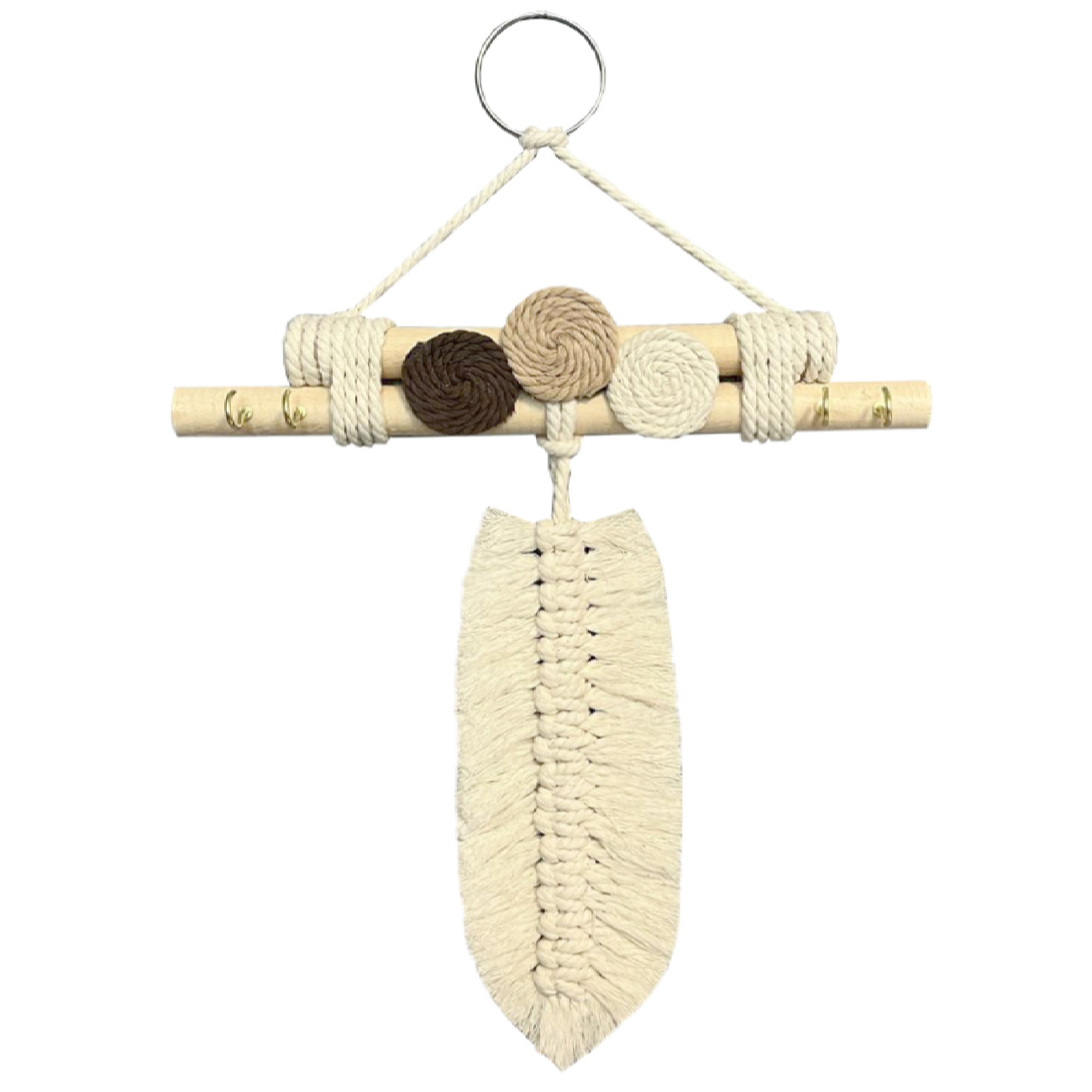 Main image of 装饰手工墙壁钥匙挂架 – 编绳设计