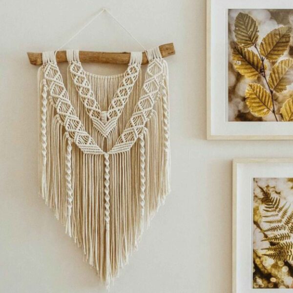 装饰手工流苏挂毯艺术墙饰 – 几何款