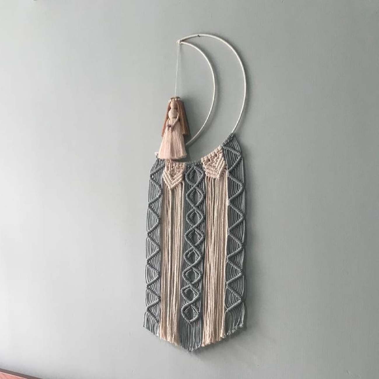 Main image of 装饰手工流苏挂毯艺术墙饰 – Moon 款