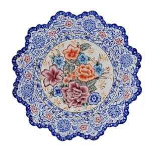 装饰波斯掐丝珐琅铜盘——花卉图案
