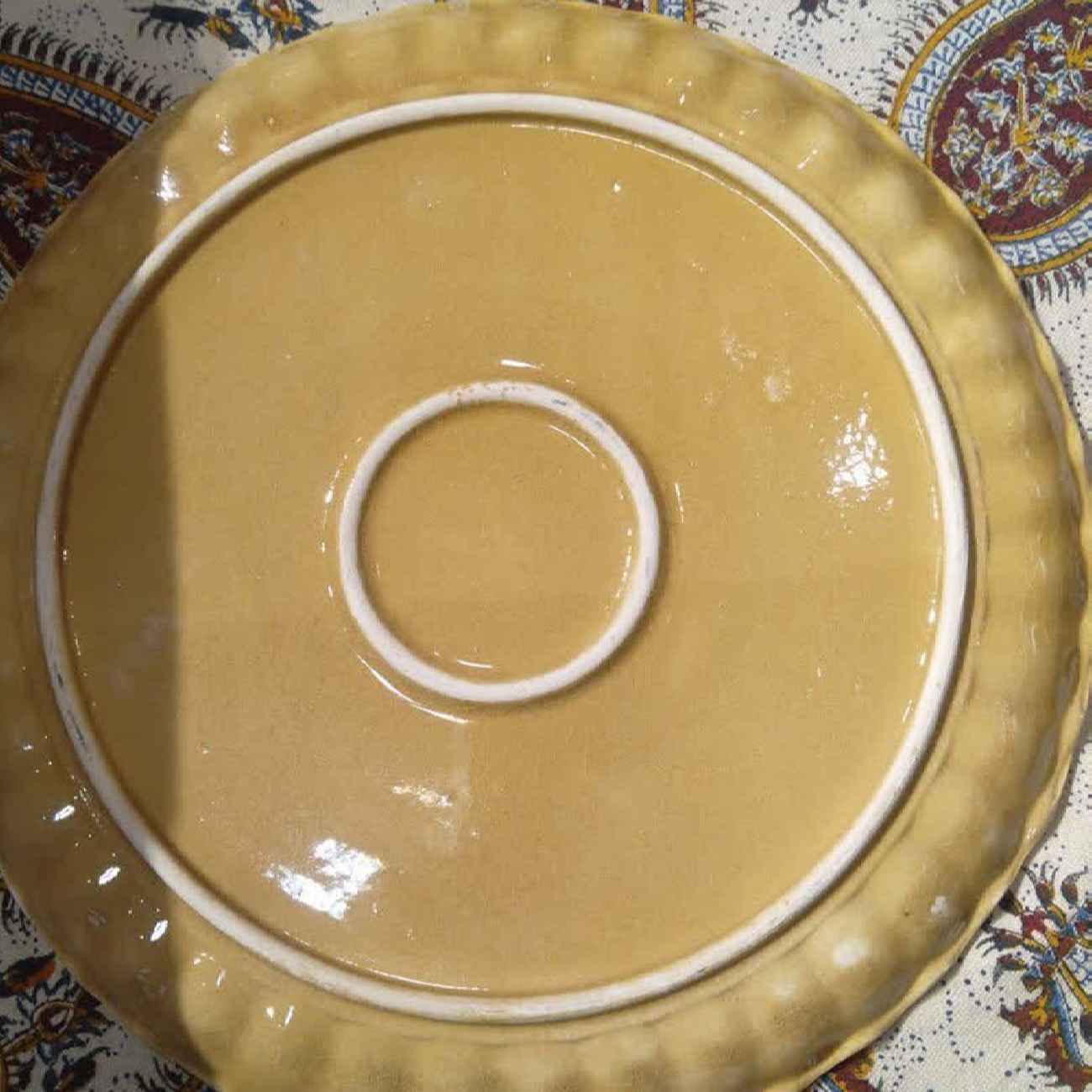 装饰陶瓷托盘 鸟与花卉图案 手工制作 & 手绘