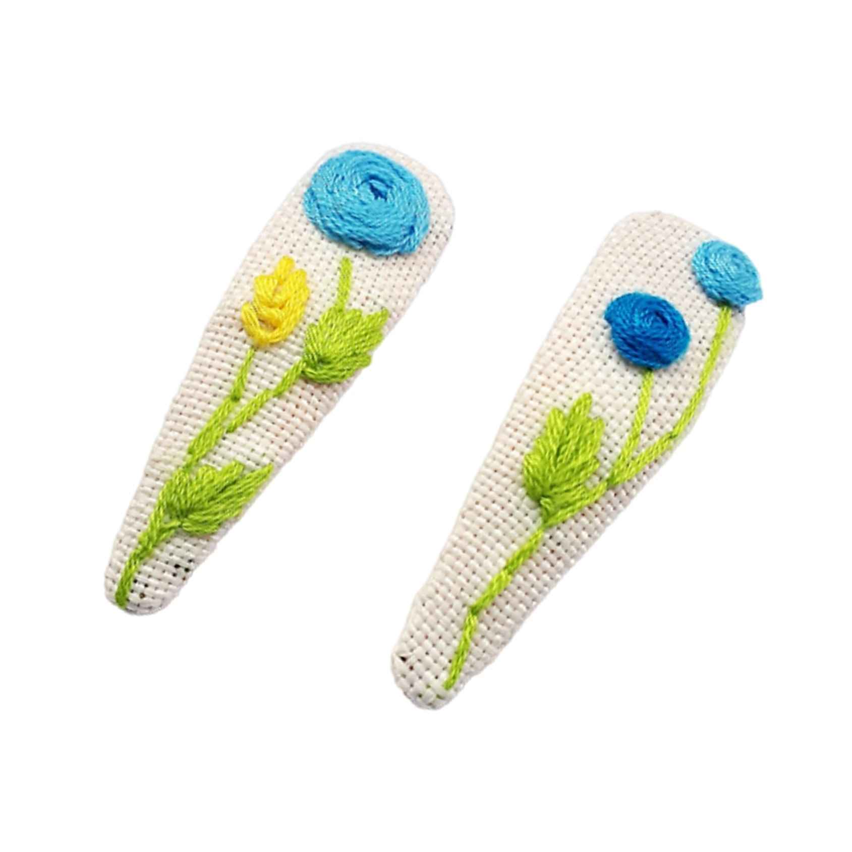 Main image of 刺绣按扣发夹套装 – 手工蜗牛款